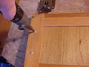 Unscrew door handle