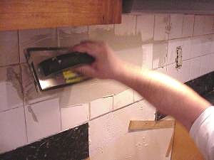 Apply a heavy layer of grout