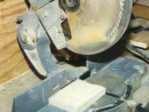 Cut to length using power miter saw