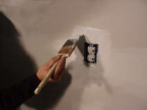 Cut-in paint around electrical switch