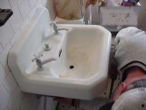 Old sink to be replaced